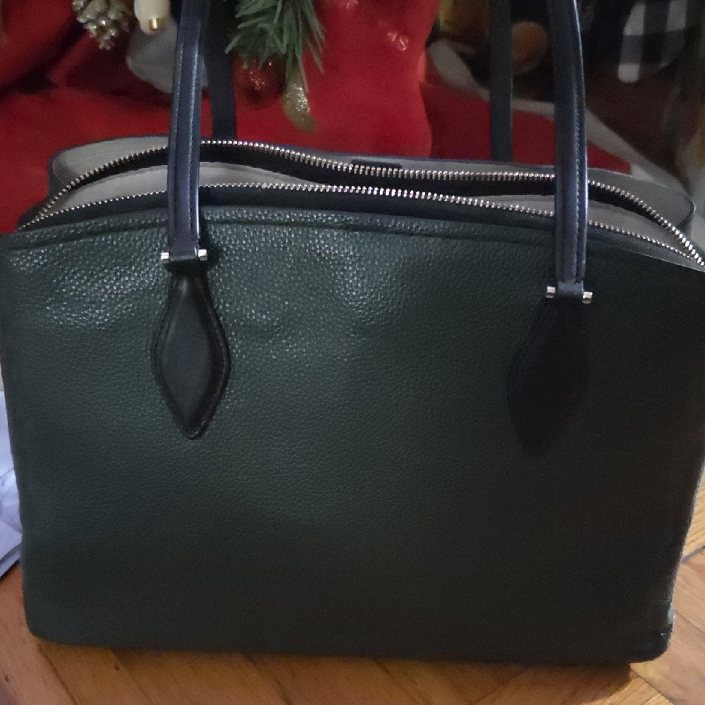 Kate Spade Forest Green Leather Handbag - Picture 3 of 17